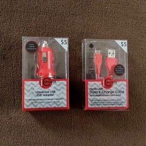 Universal USB Car Adapter &  Data/Charge Cable